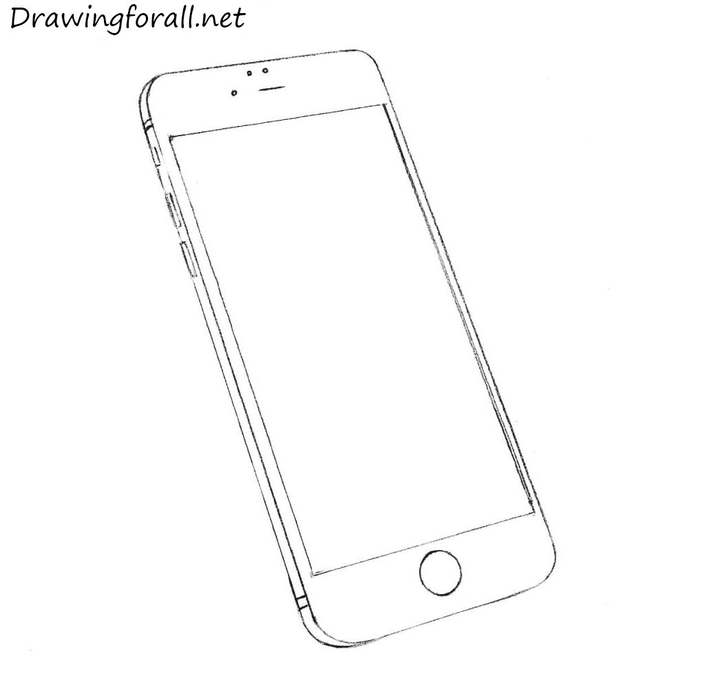 How to Draw an iPhone | DrawingForAll.net