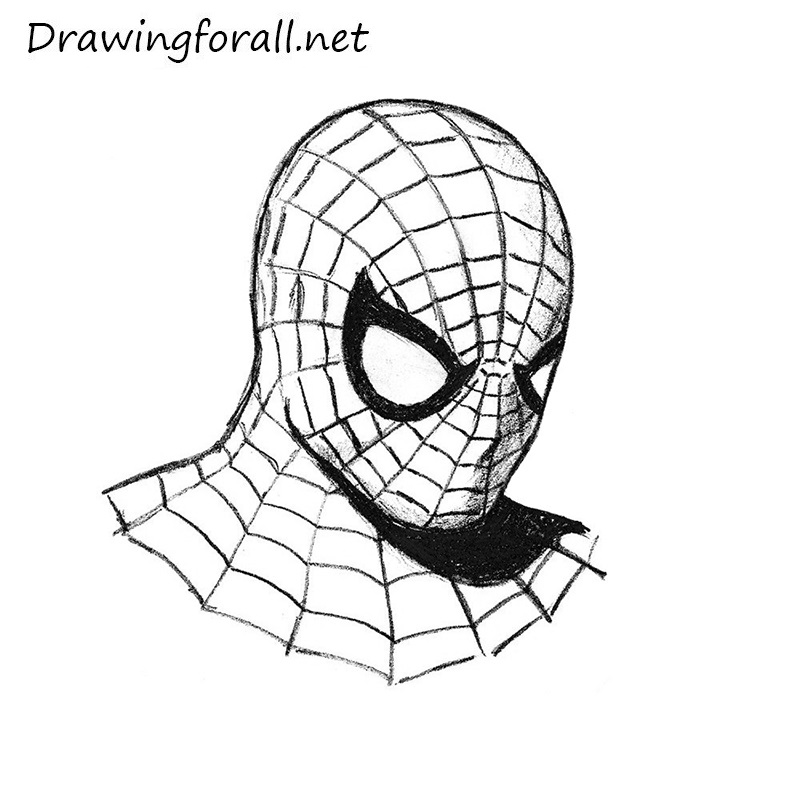 How to Draw Spider-Man's Head | Drawingforall.net