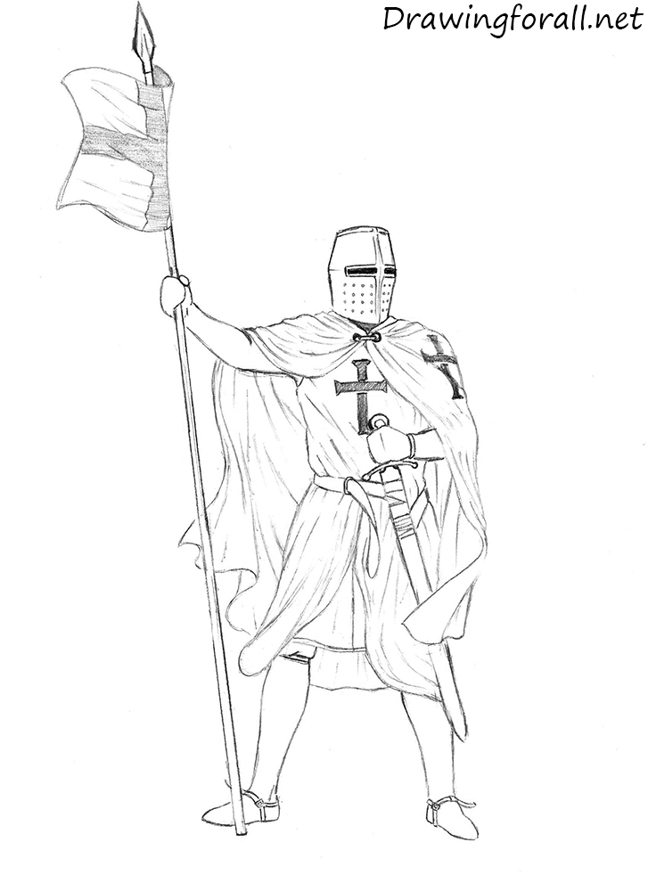 How to Draw a Knight | Drawingforall.net