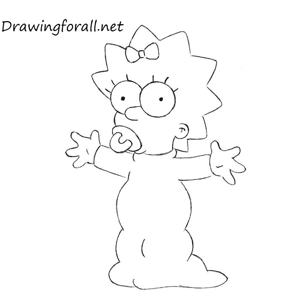 Drawing For All — How to Draw Maggie Simpson