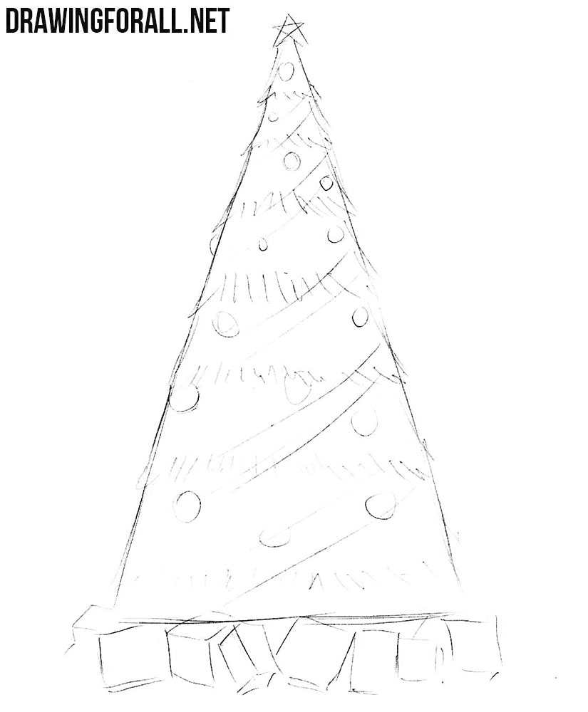 How to Draw a Simple Christmas Tree