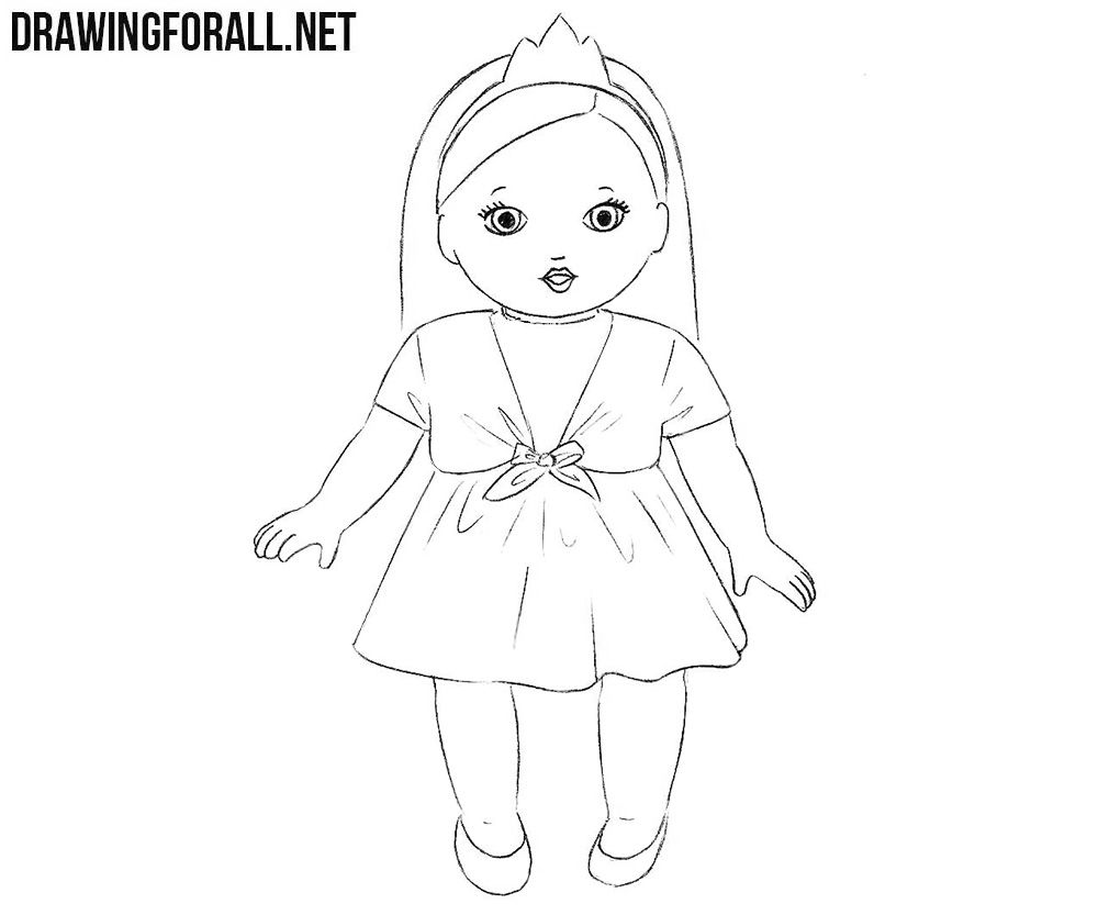 How to Draw a Doll | Drawingforall.net