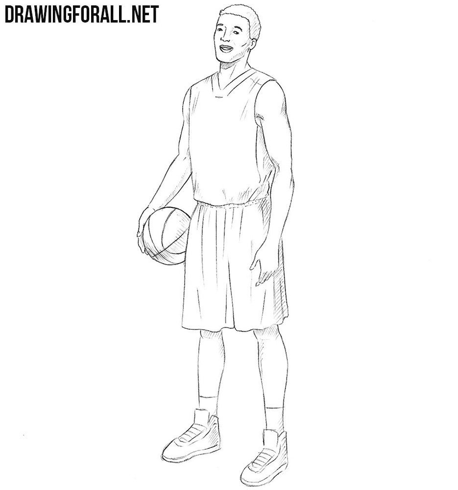 how to draw a basket ball