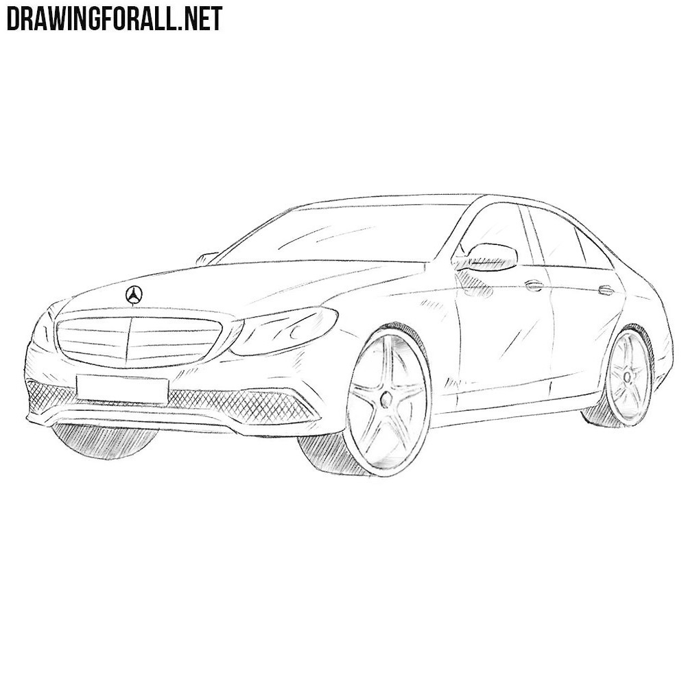How to Draw a Mercedes-Benz E-Class | DrawingForAll.net