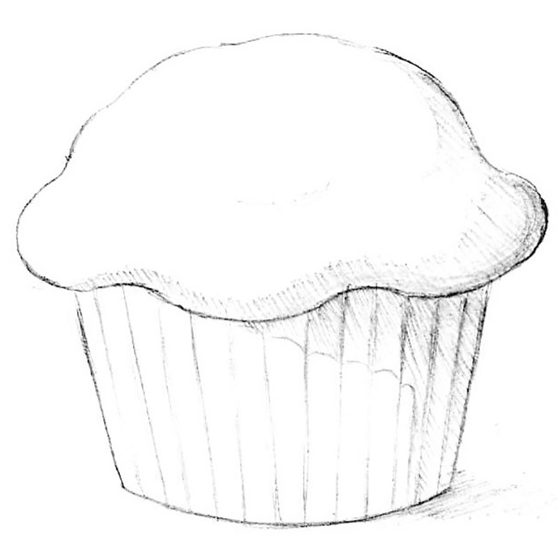 Muffins collection. Set of hand drawn black and white sketchy illustrations  of excellent quality and..., Stock Photo, Picture And Low Budget Royalty  Free Image. Pic. ESY-046668332 | agefotostock