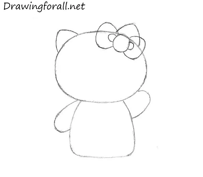 how to draw hello kitty step by step