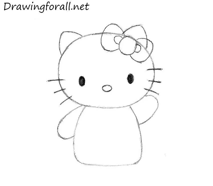 How to draw Hello Kitty (Hello Kitty) Step by Step