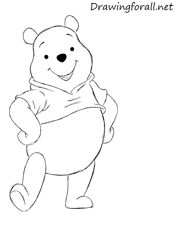Buy Pooh Bear From Winnie the Pooh Sketch Digital Embroidery Online in  India - Etsy