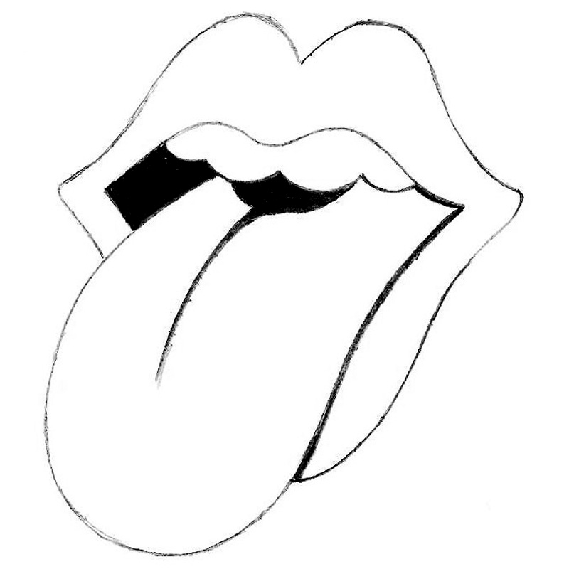 Como desenhar a BOCA Simbolo dos Rolling Stones - passo a passo 