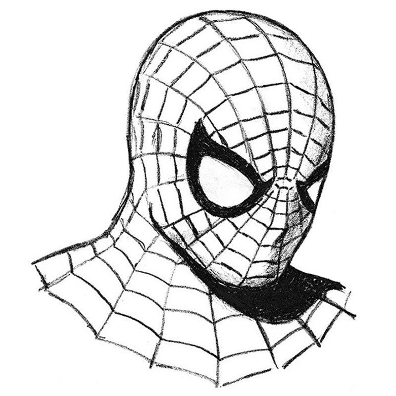How to Draw Spider-Man Face - Easy Drawing Tutorial For Kids