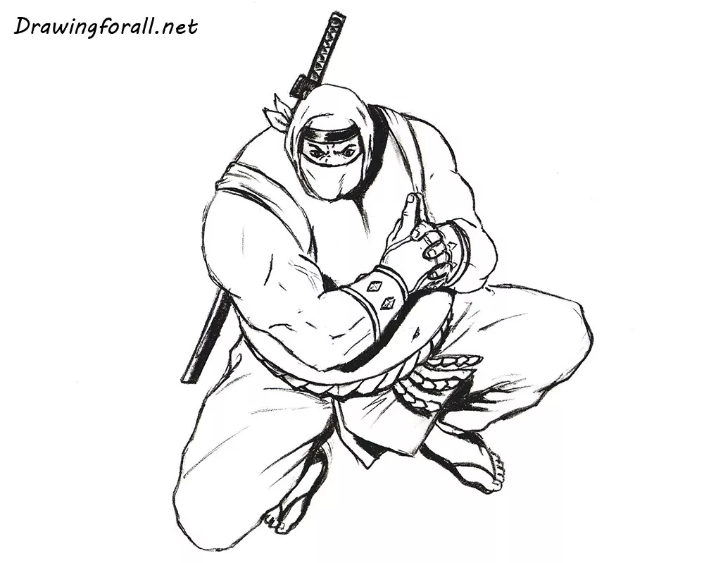 Male Ninja Sketch #6 Drawing by Warrior Spirit | Saatchi Art