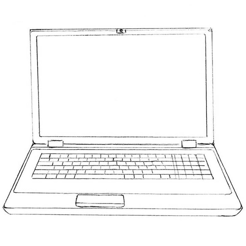 Handdrawn Sketch Laptop Computer Notebook On Stock Vector Royalty Free  1694309356  Shutterstock