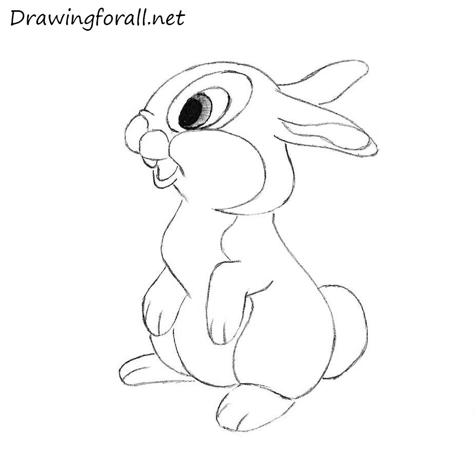 How to Draw a Little Bunny Step by Step With Free Bunny Template -  CraftyThinking