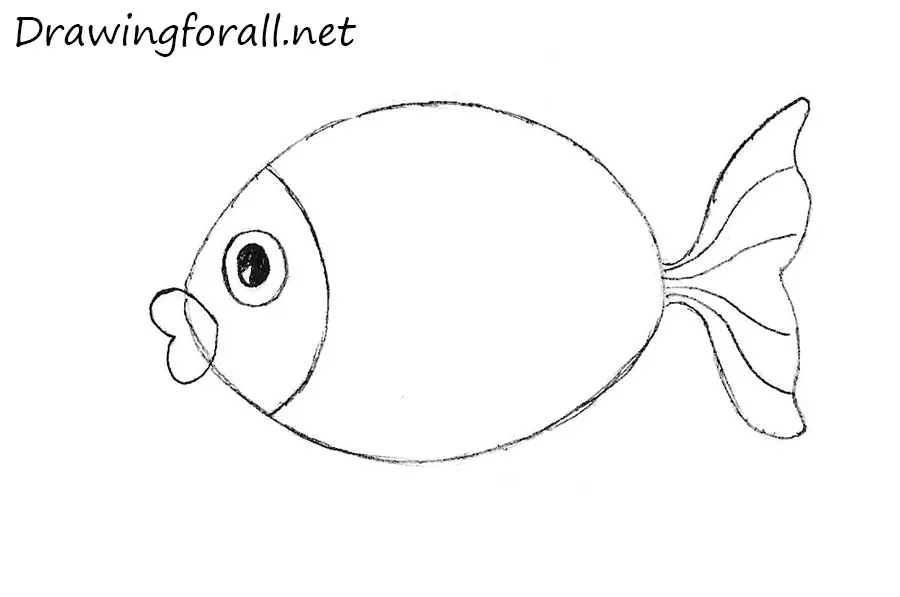 Simple coloring page Drawing worksheet for preschool kids  Fish 4569657  Vector Art at Vecteezy