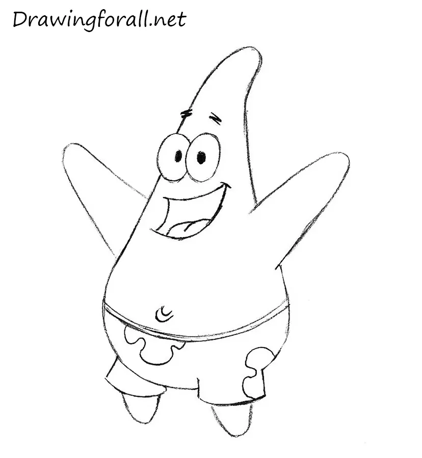 how to draw spongebob and patrick step by step