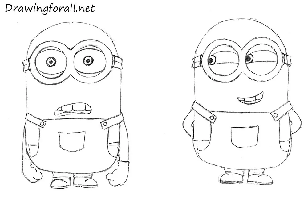 Learn How to Draw Kevin from Minions (Minions) Step by Step : Drawing  Tutorials