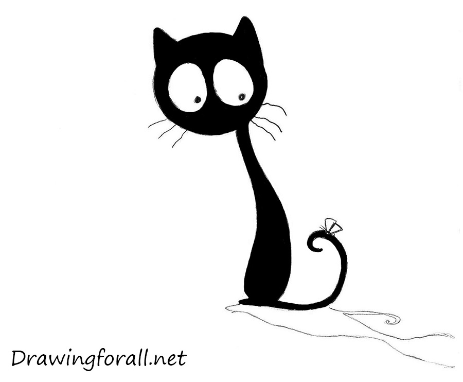 cat drawing cartoon