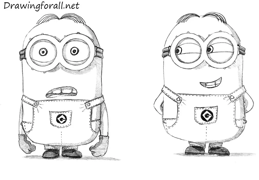 despicable me minions drawing step by step