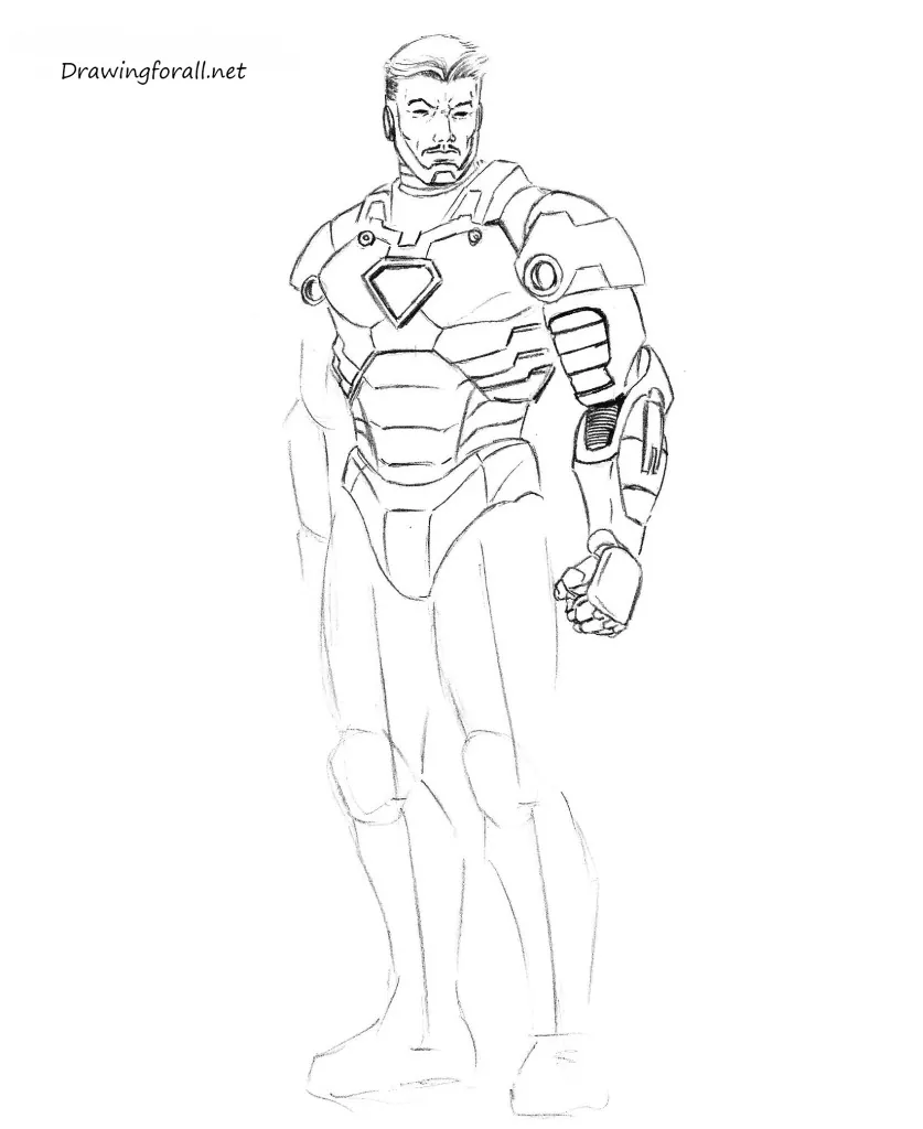 How to draw Iron Man Mask