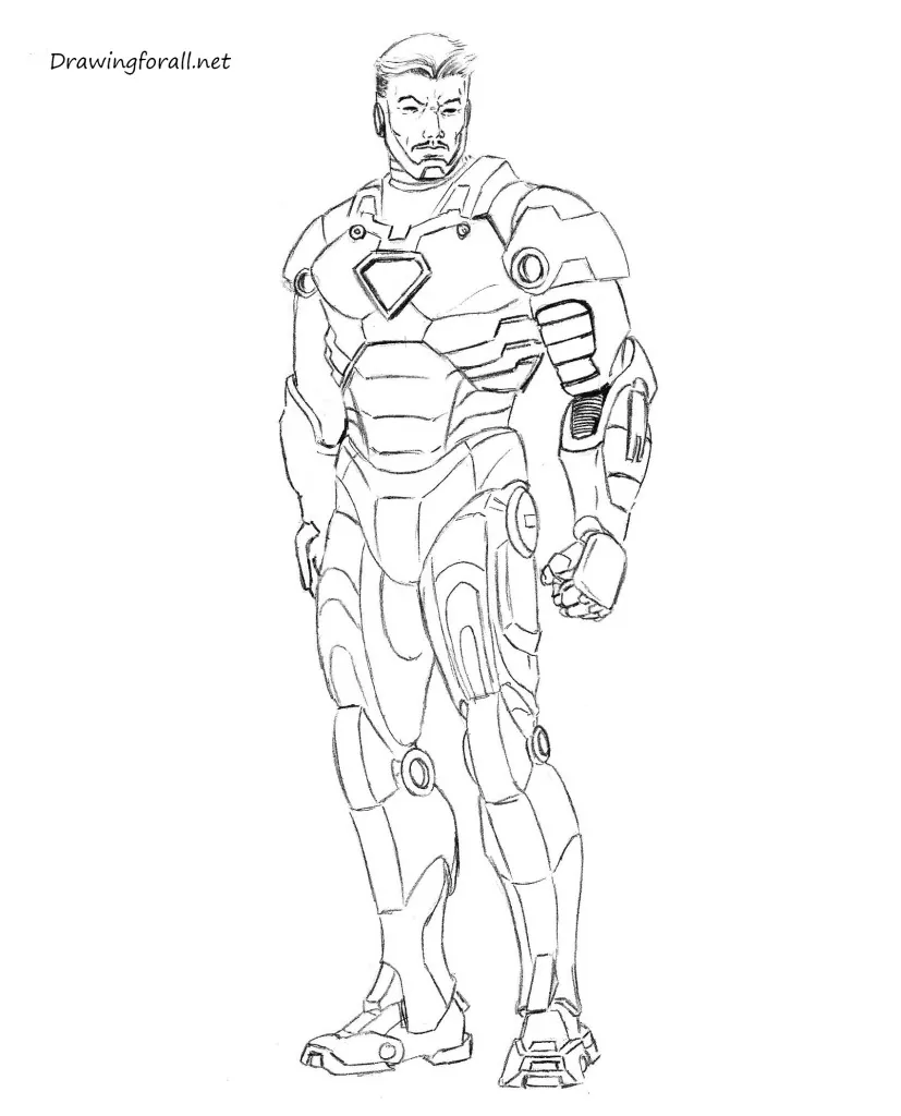ArtStation - Iron-Man (Sketch vs Digital)