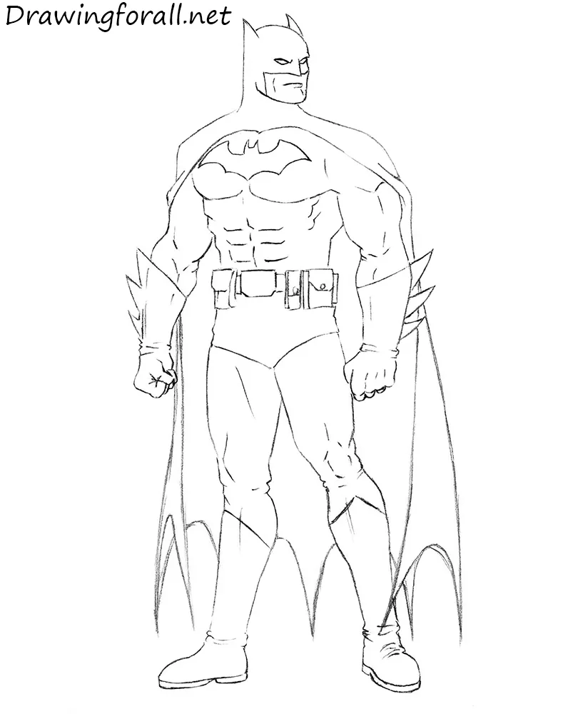 How To Draw Kawaii Batman, Step by Step, Drawing Guide, by Dawn - DragoArt