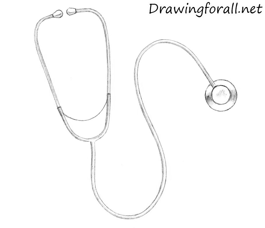stethoscope drawing