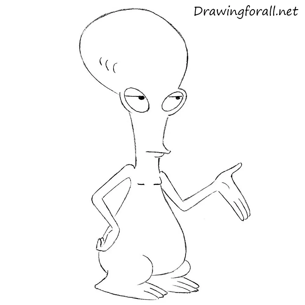 american dad roger drawing