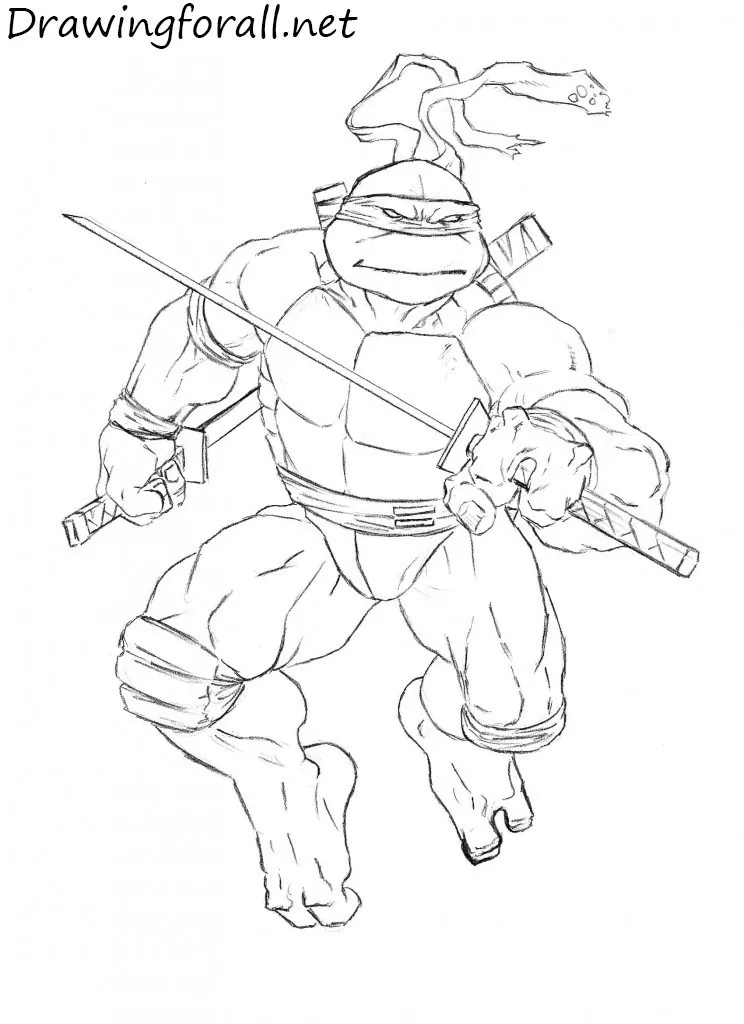 teenage mutant ninja turtles drawings leonardo