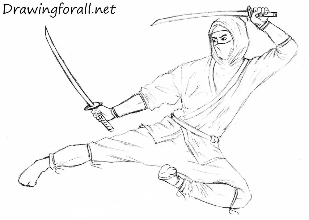 how to draw a cool ninja