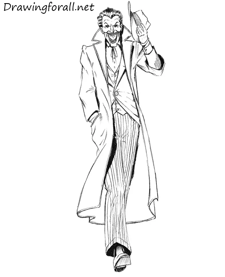 Sad Joker Sketch Drawing · Creative Fabrica