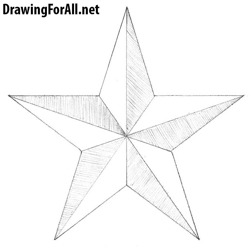 Как ровно нарисовать звезду на листе