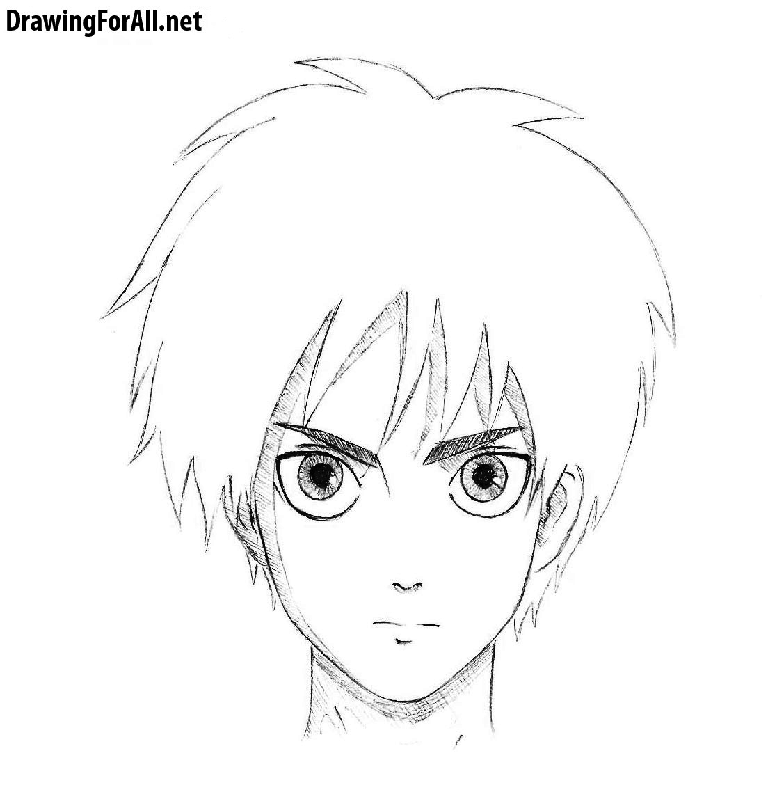 Attack On Titan Eren Anime Drawing by Anime Art  Pixels