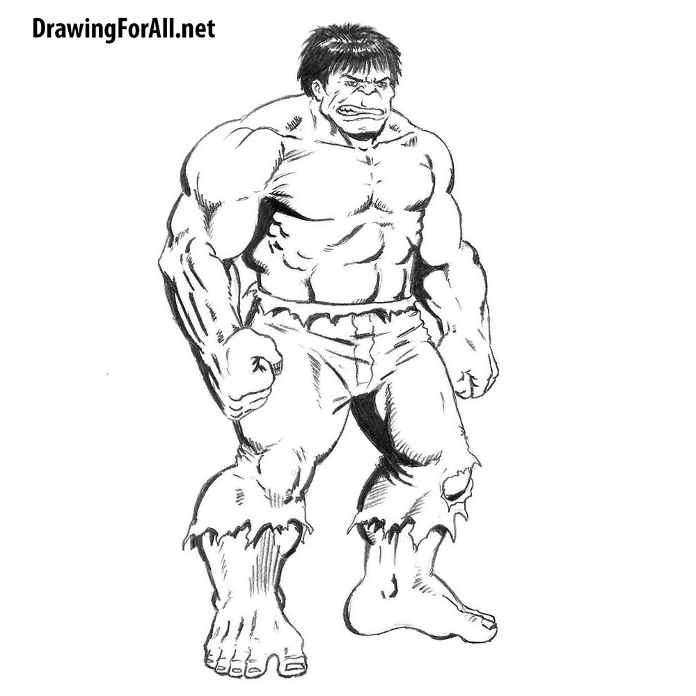 How to draw hulk full body step by step easy  Incredible Hulk  YouTube