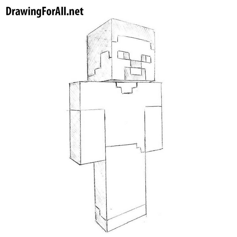 How to draw a minecraft steve. - B+C Guides