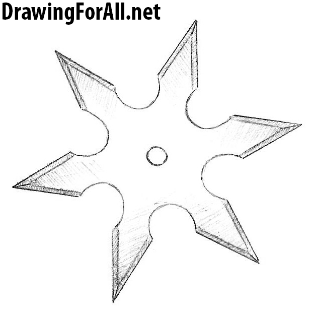 how to draw a ninja star step by step
