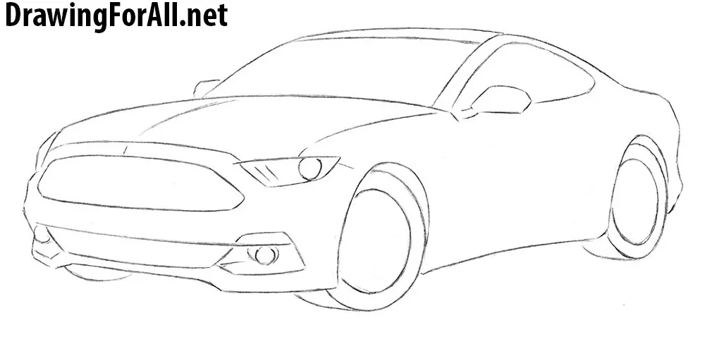 Learn How to Draw a 1968 Mustang Sports Cars Step by Step  Drawing  Tutorials