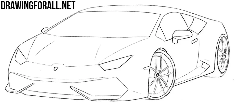 Sports car sketch on a white background Royalty Free Vector