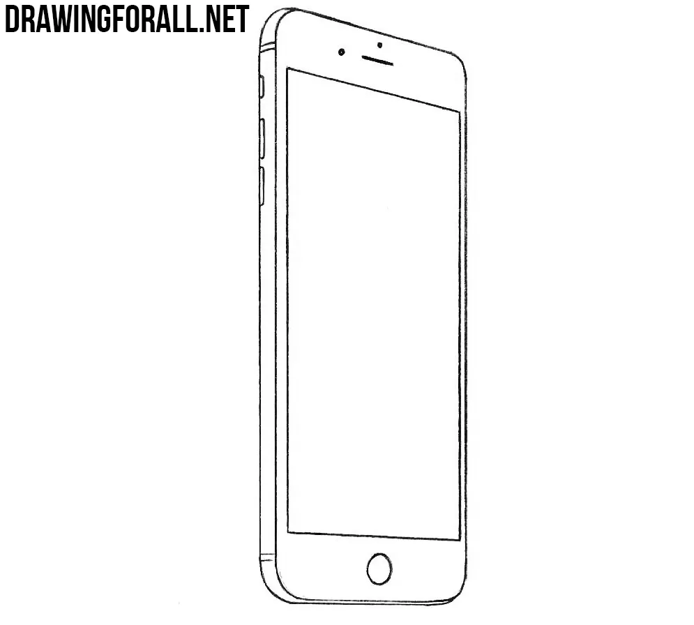 Drawing of mobile phone stock image. Image of phone, mobile - 29275291