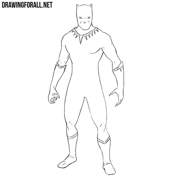 Black Panther Simple Drawing  Drawing Skill