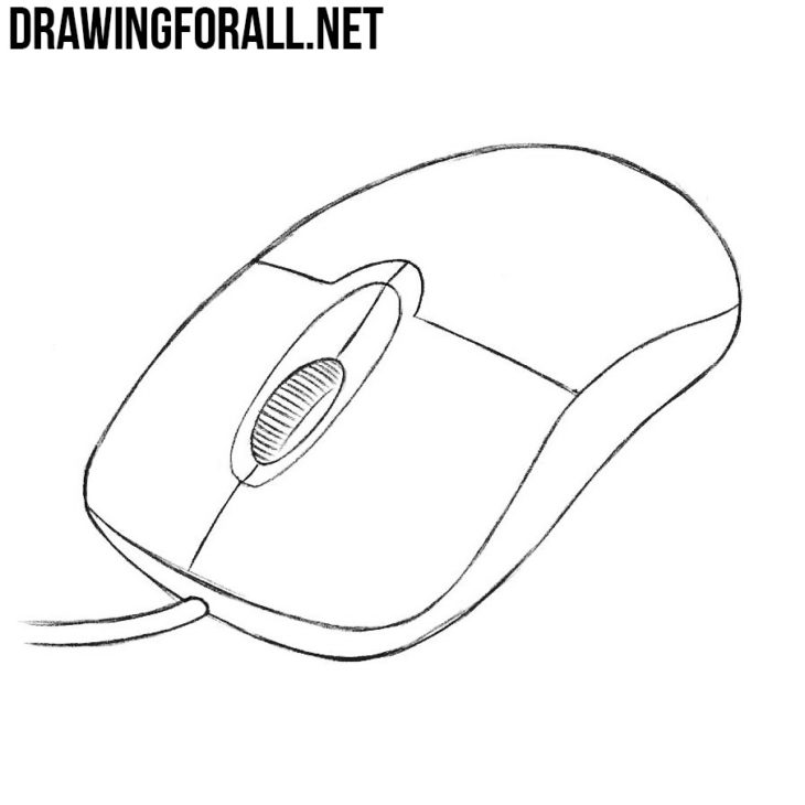 how to draw a computer mouse | Drawingforall.net