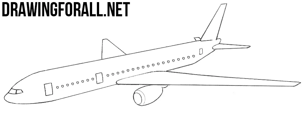 airplane outline drawing
