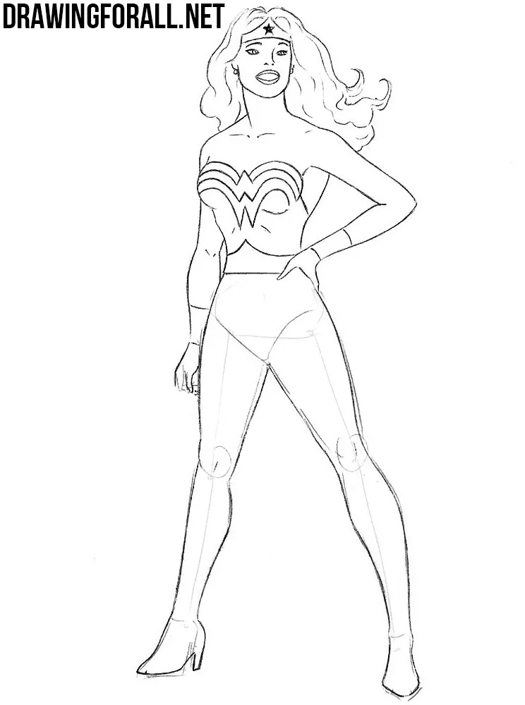 How to Draw Wonder Woman - Really Easy Drawing Tutorial