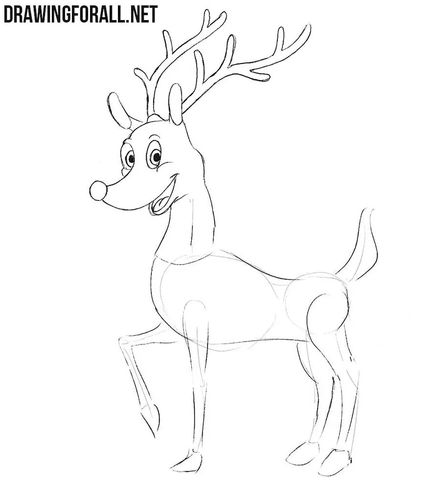 Aggregate 141 Santa With Reindeer Drawing Vn