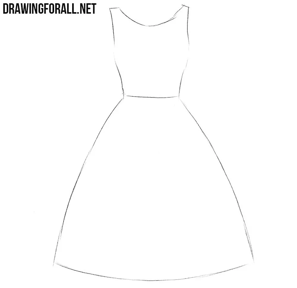 How to draw a beautiful girl dress drawing design easy Fashion illustration dresses  drawing tutorial  YouTube