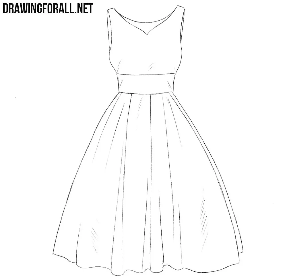 4 how to draw a Dress step by step for beginners1.jpg