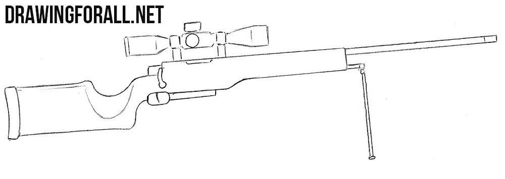 How To Draw A Sniper Rifle