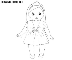 How to draw a doll | Drawingforall.net