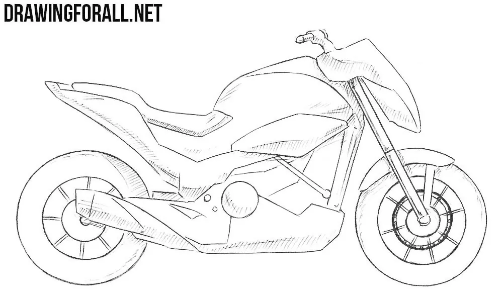 4 Ways to Draw a Motorcycle - wikiHow