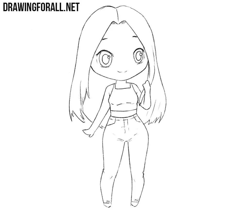 Draw Girl Face and Hair in Cute style :: How to Draw Manga by