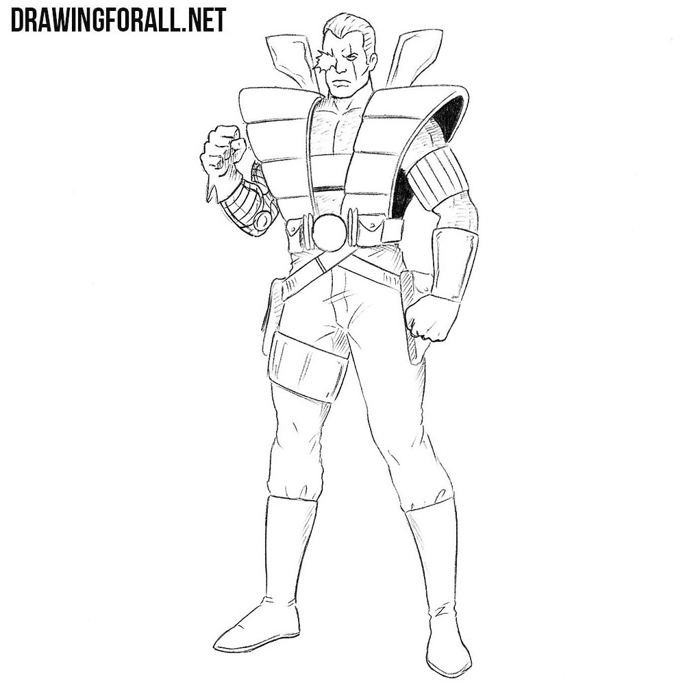 How to Draw Cable from Marvel | Drawingforall.net